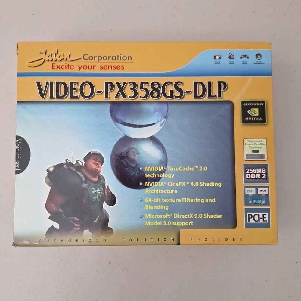Jaton NVIDIA TuroChache 2.0 VIDEO-PX358GS-DLP PCI Express Graphics Vintage Open